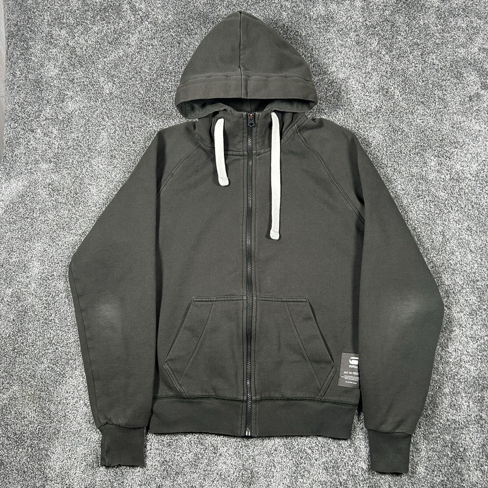 G-Star Raw Scuba Hoodie Mens XS Green full Zip Pullover Hoodie Loungewear